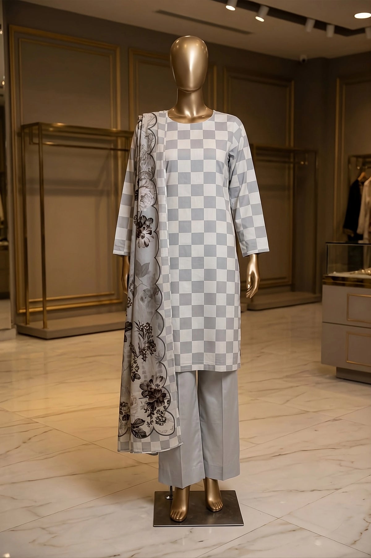 3 Piece - Digitally Printed Lawn - F10 - D5004