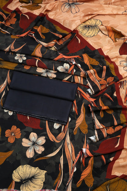 3 Piece - Digitally Printed Doriya Viscose - WD302