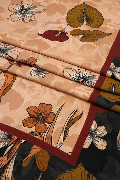 3 Piece - Digitally Printed Doriya Viscose - WD302