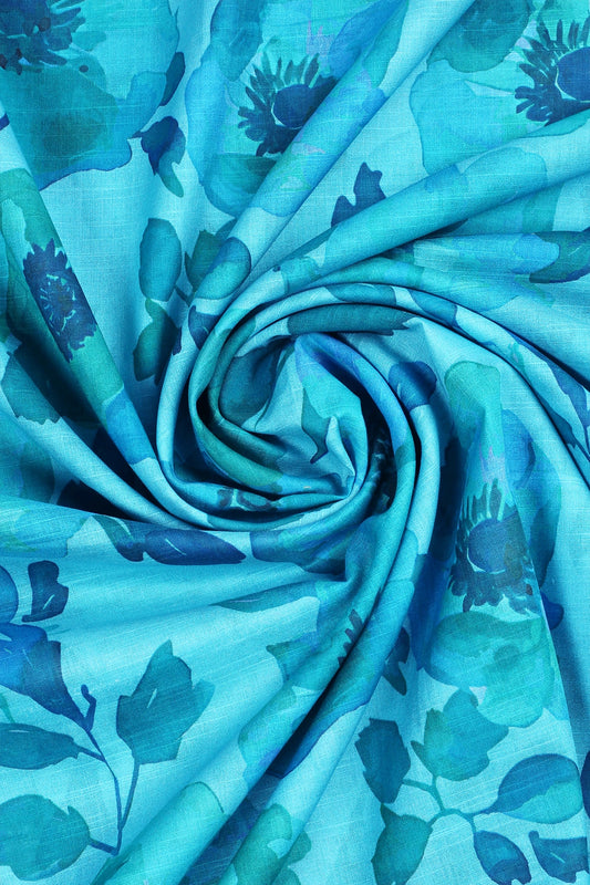 2 Piece - Digitally Printed Slub Lawn - F2 - D2304