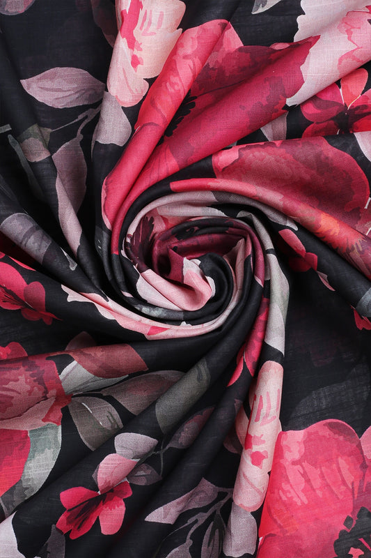 2 Piece - Digitally Printed Slub Lawn - F2 - D2309