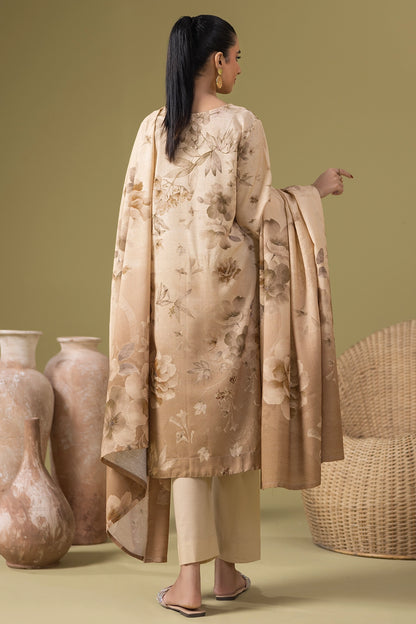 3 Piece - Digitally Printed Silk Karandi - WD809