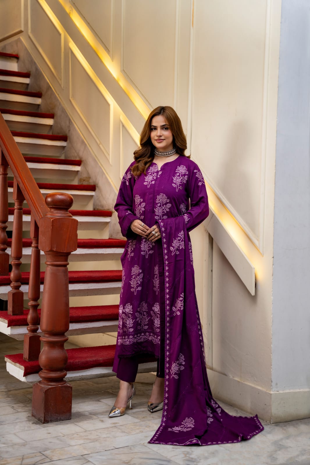 3 Piece Embroidered Karandi FV518