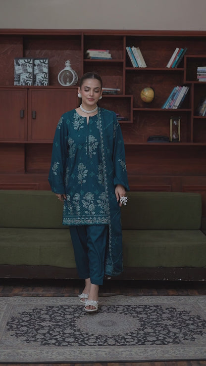 3 Piece Embroidered Karandi FV518