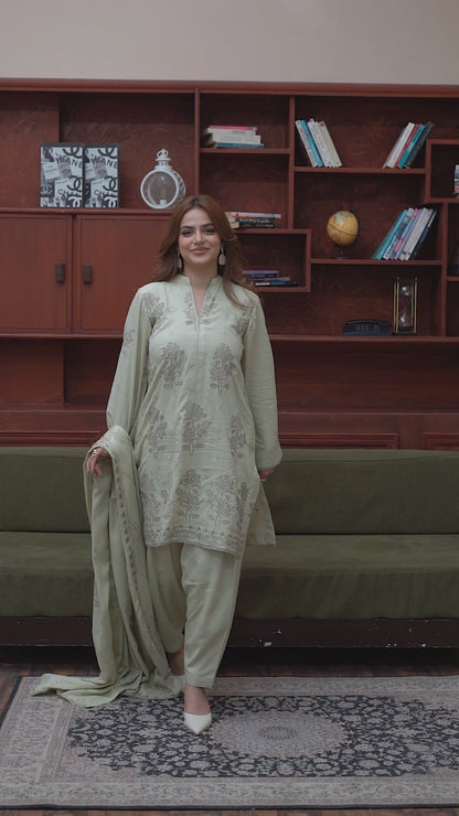 3 Piece Embroidered Karandi FV518