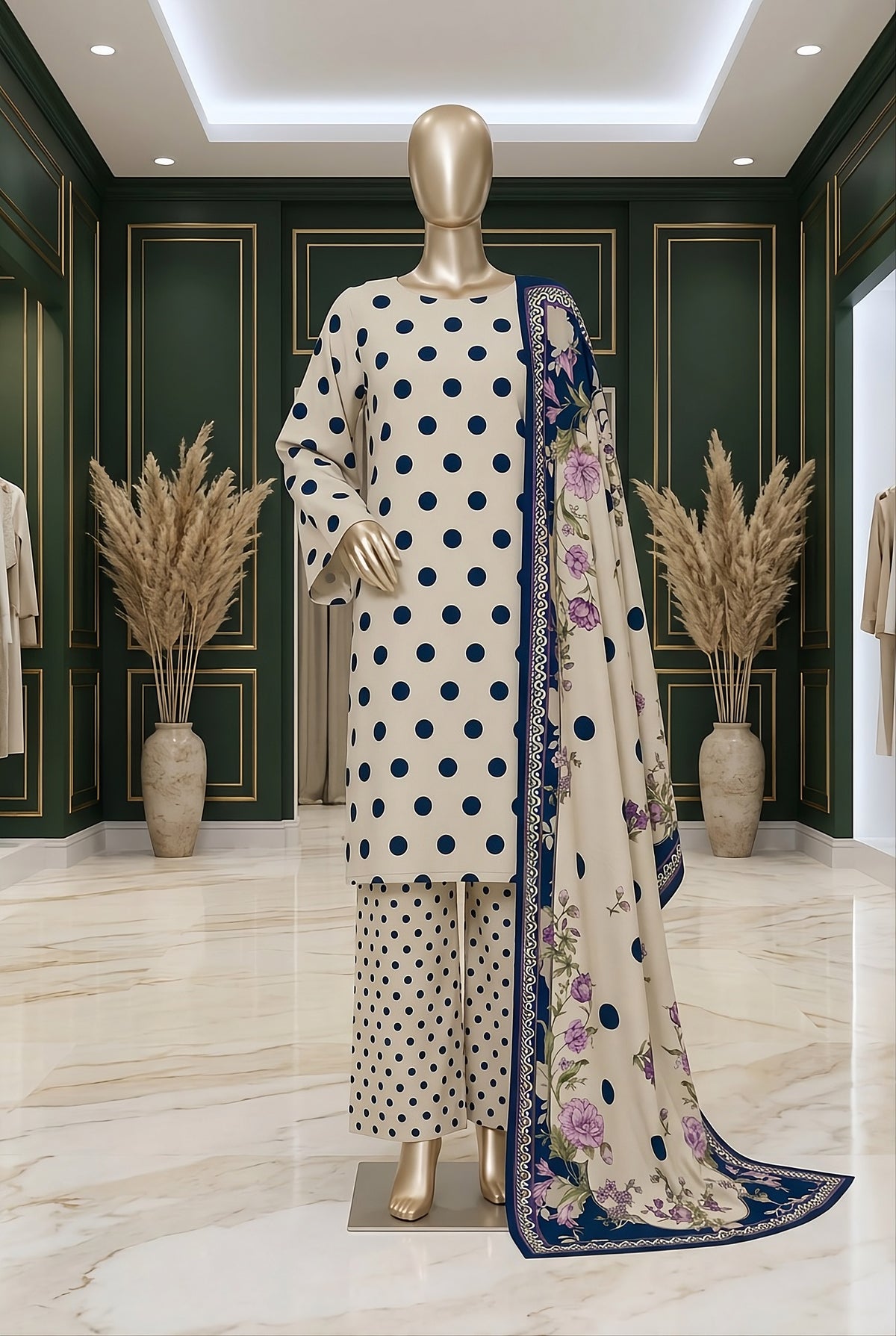 3 Piece - Digitally Printed Lawn - F82 - D6004